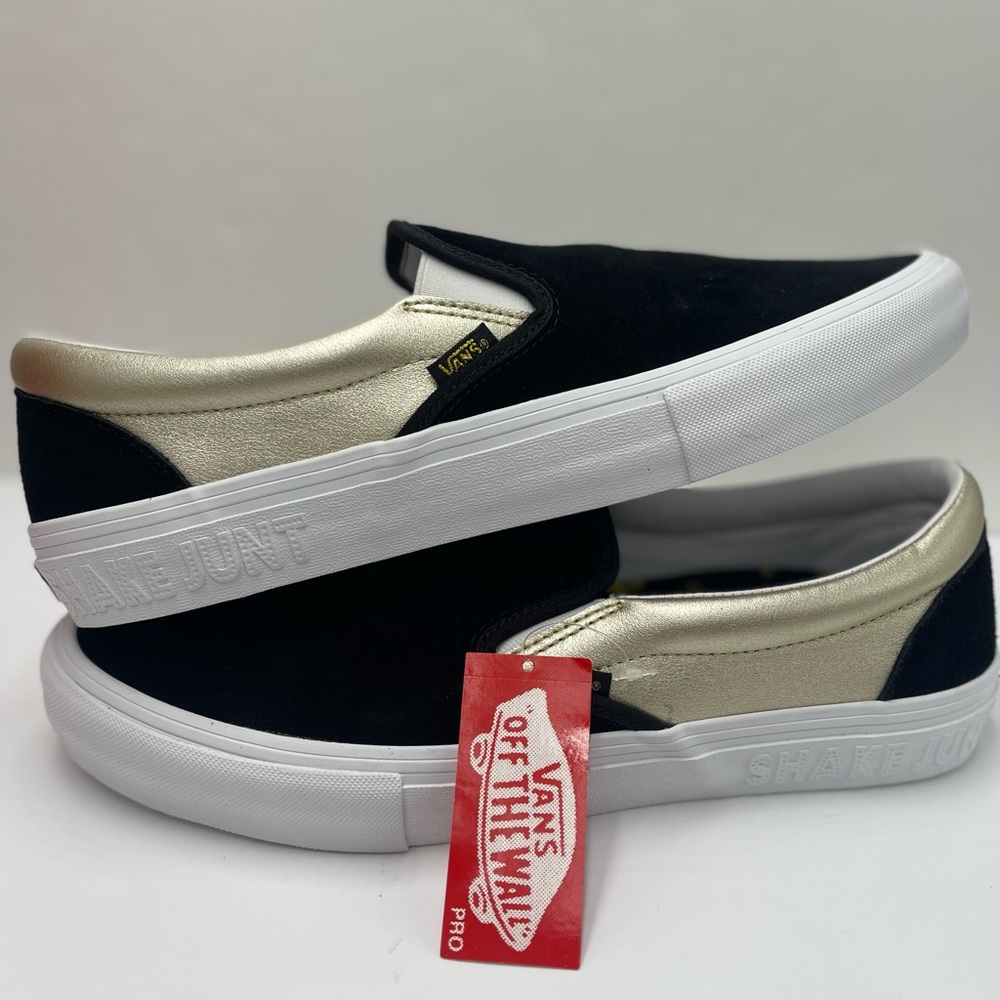 Vans Men’s Slip-On Pro (Shake Junt) Black/Gold Sneakers
VN0A347V13L - Picture 15 of 16